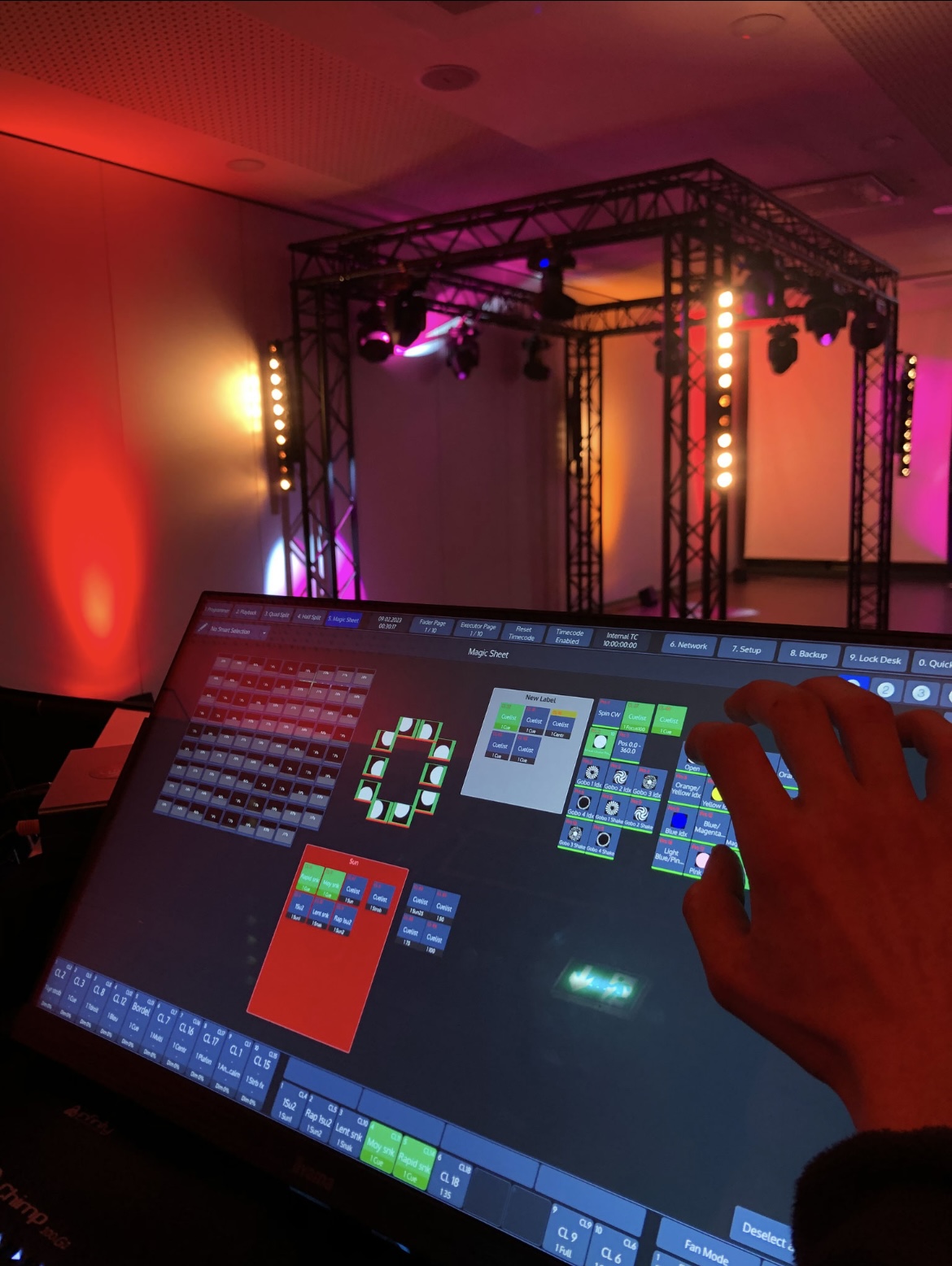 Installation sonore et lumineuse pour un mariage